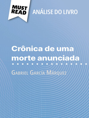 cover image of Crônica de uma morte anunciada de Gabriel García Márquez (Análise do livro)